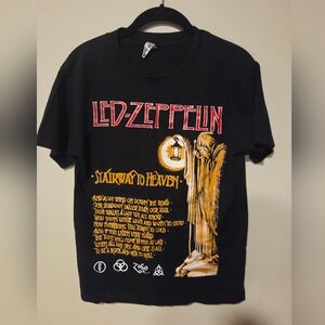 Alstyle Black Led Zeppelin Graphic Tee Size Small